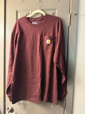 Carhartt Long Sleeve Pocket Tee - Burgundy